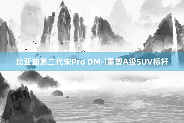 比亚迪第二代宋Pro DM-i重塑A级SUV标杆