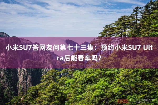 小米SU7答网友问第七十三集：预约小米SU7 Ultra后能看车吗？