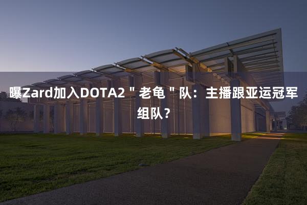 曝Zard加入DOTA2＂老龟＂队：主播跟亚运冠军组队？